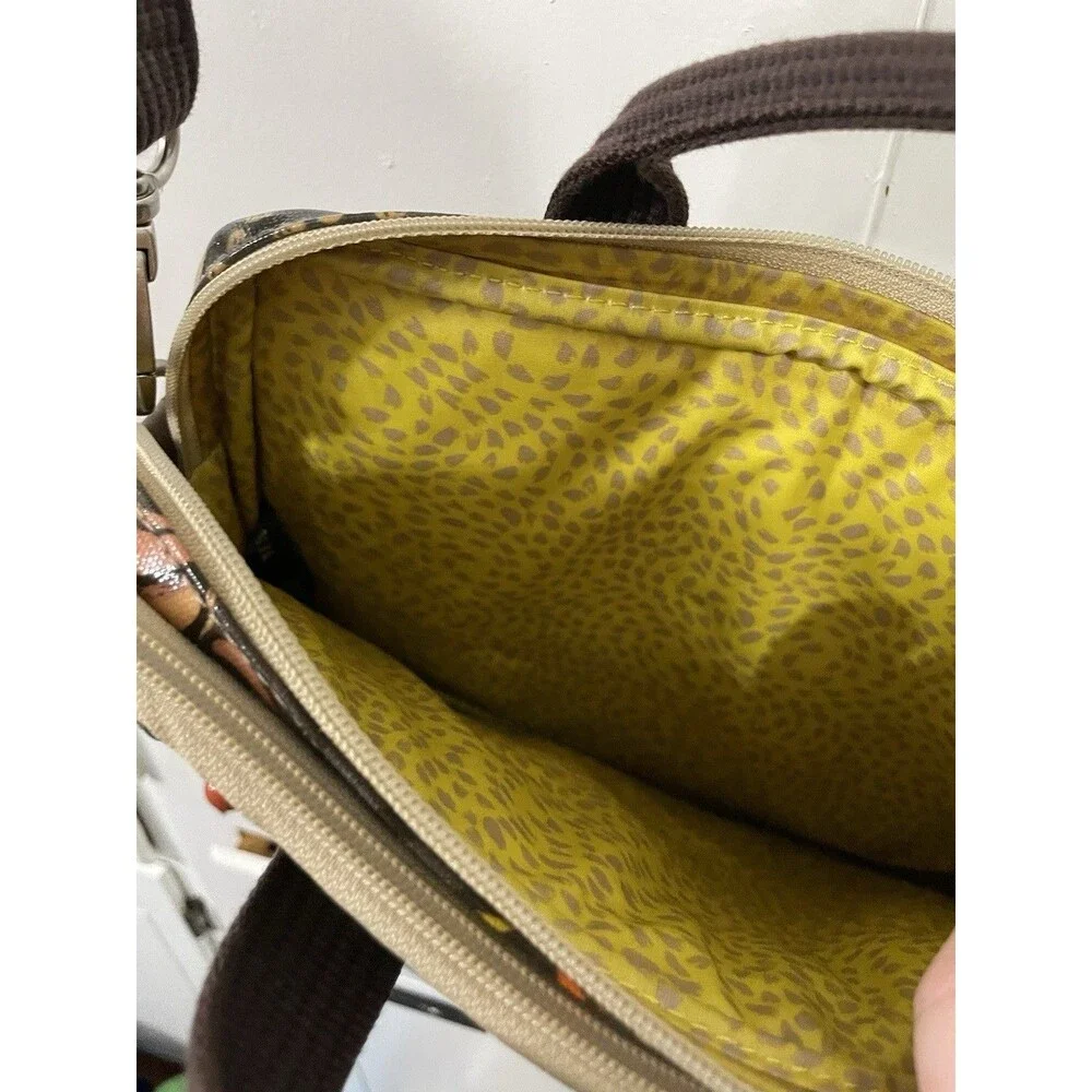 Fossil laptop bag flower print Crossbody iPad Travel Stationary